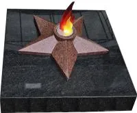 Звезда из красного гранита имитация пламени в Северодвинске (518453)